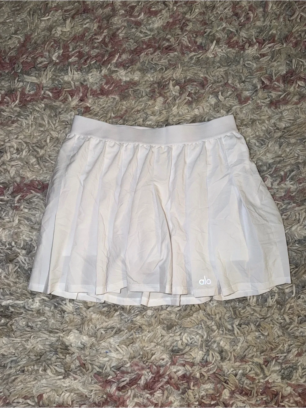 Alo yoga white tennis skirt S